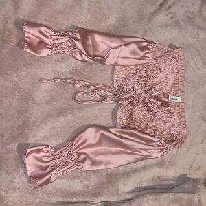 Baby pink puffy shirt